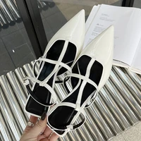 Female Shoes Pointed Toe Pumps Casual Fashion Footwear New Spring Summer Slingbacks Ladies Shoes Women High Heels Sandals 2