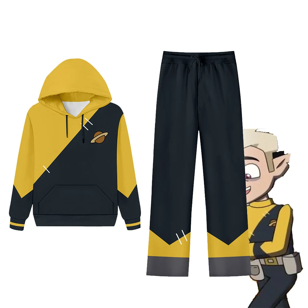 

The Owl Cos House Hunter Cosplay Costume Hoodie Pants Set Print Casual Coat Joggers Trousers