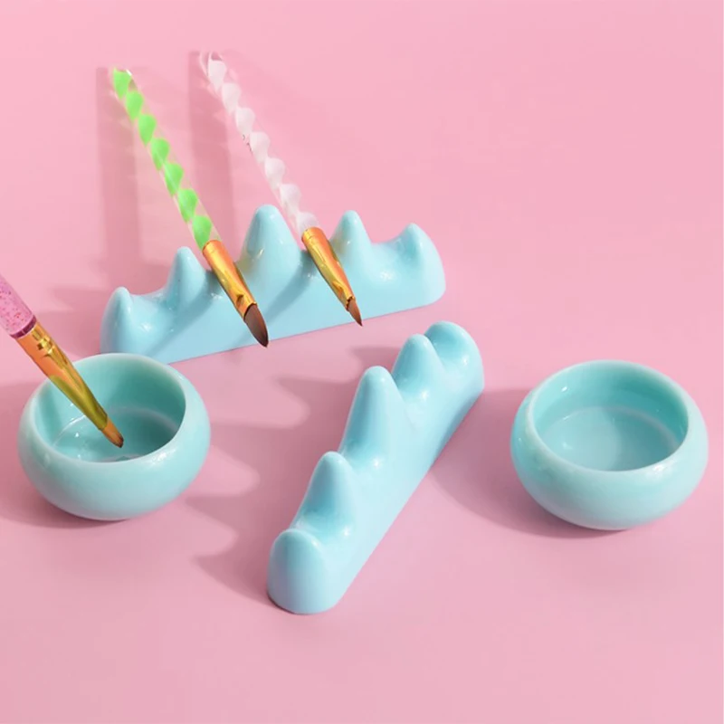 네일 아트 브러쉬 클리너 플라스틱 거치대 UV 아크릴 젤 펜, 냄비 클렌저 컵, 세척 컵, 네일 브러쉬 거치대, 전문 네일 도구