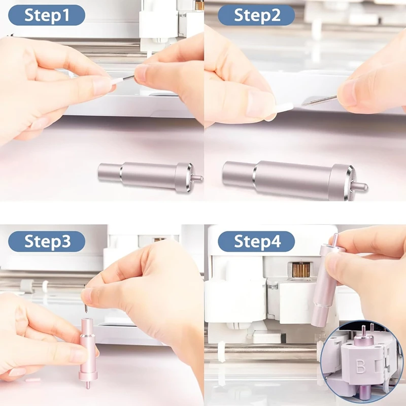 Deep Cut Blade For Cricut Maker 3/Maker/Explore 3/Air 2/Air/One/Venture,60&deg;Deep Point Blade And Housing