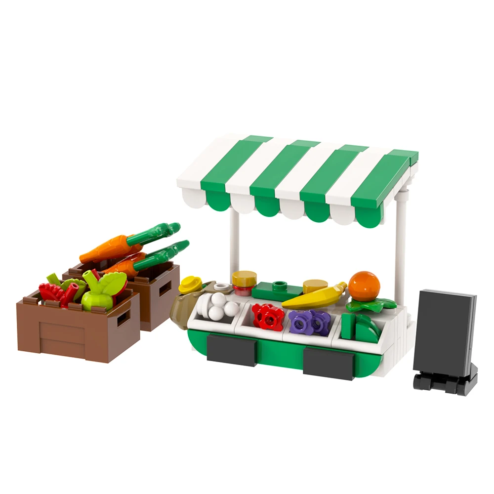 MOC City Series Wedding Arch Streetlight Drum Kit Swing Chair Park Street View Building Blocks Toys For Children Creative Gifts