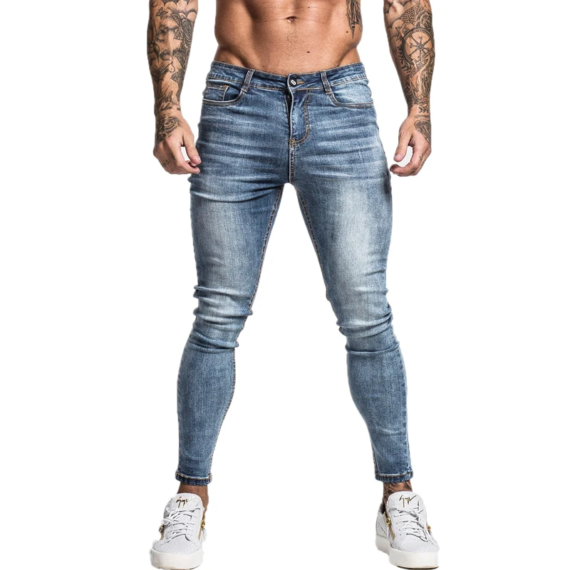 Communicatie netwerk Justitie Verslagen GINGTTO Jeans Men Elastic Waist Skinny Jeans Men 2020 Stretch Ripped Pants  Streetwear Mens Denim Jeans Blue - AliExpress