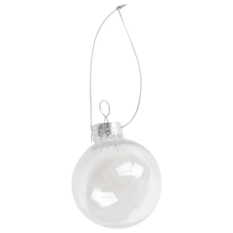 

Прозрачные бесшовные шары для творчества, из пластика, Рождественский шар, украшение для домашнего дерева, подарок-60 мм Кол-во: 16