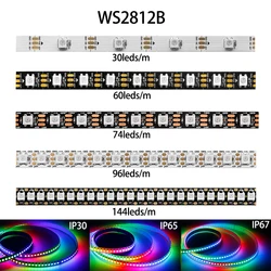 RGB LED Strip Lights - Individually Addressable, Multi - Density, Water Resistant Options - 1m 96 IP30 (Black PCB)