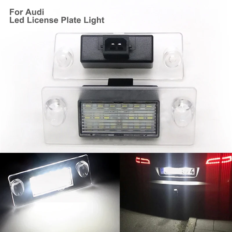 

for Audi A5 B5 Avant 1995-2000,A3 8L S4 B5 Avant 96-03 AS/S3 Sportback 97-03 2Pcs Canbus LED License Number Plate Lights Lamp