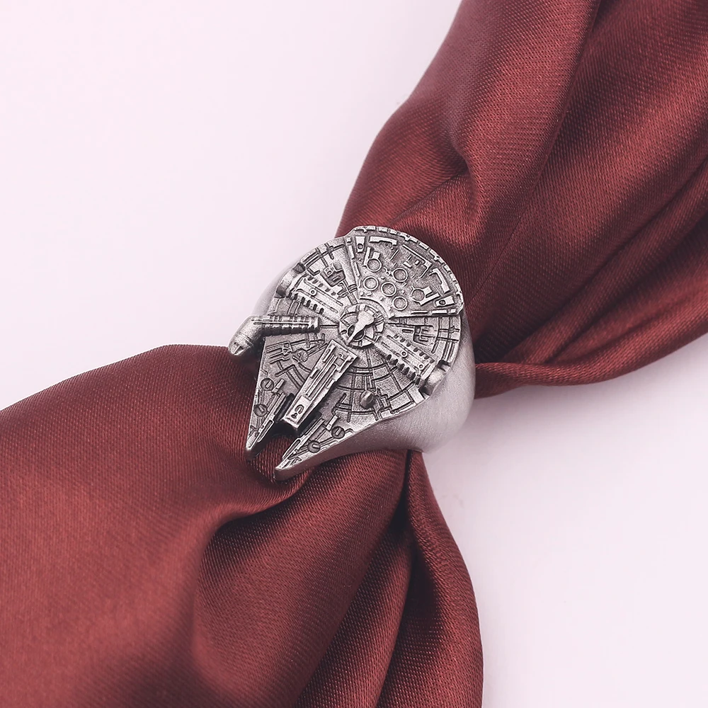 Star Wars Millennium Falcon Ring Anime Cartoon Falcon Metal Alloy Men Figure Ring Jewelry Gift