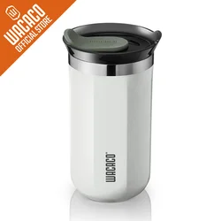 Sleek Stainless Steel Vacuum Insulated Travel Mug - Ideal Thermo Coffee Tumbler Gift - 300ml 10oz (Ceramic White)