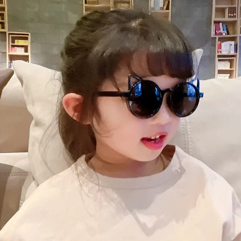 Kids Sunglasses Girls Boys Cute Animal Cartoon Ears Outdoor Sun Protection Children Lovely Vintage Sunglasses Protection Classic Kids