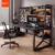 AOLIVIYA Bookshelf Integrated Desk Student Study Table Bedroom Game Table Office Home Desktop Desktop Computer Table