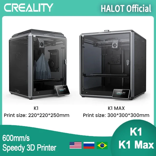Creality K1 Speedy 3D 프린터, Creality K1 MAX 슈퍼 감지 AI Lidar, 대형 유량 인쇄 속도 600 MM/S, 32 mm³/ s