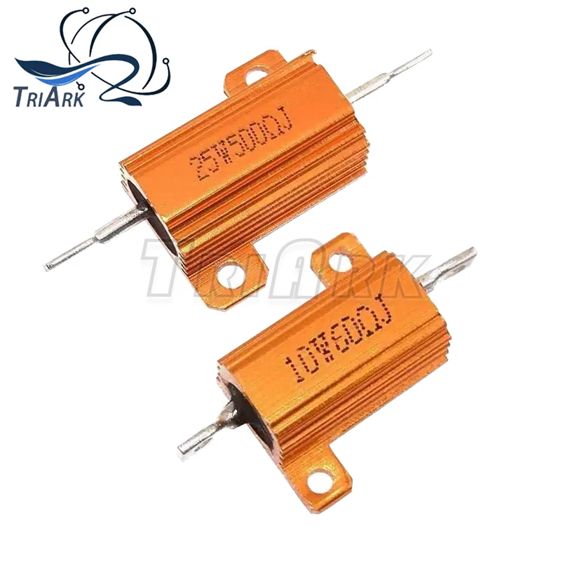 Wirewound Resistor RX24 5W 10W 25W Aluminum Power Metal Shell Case Wirewound Resistor 0.01 ~ 30K ohm