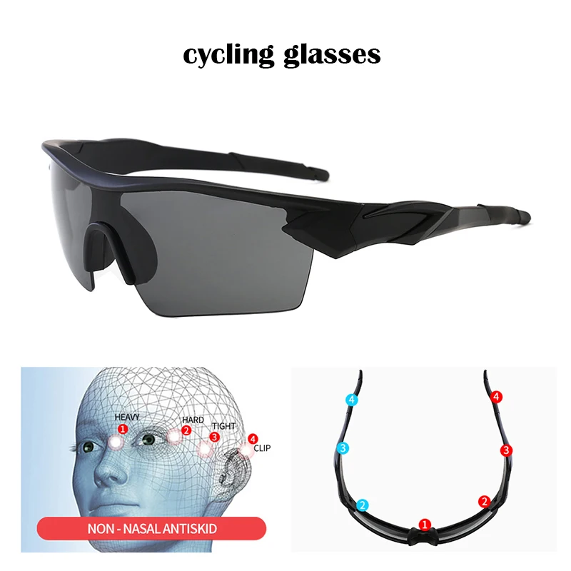 Fietsbrillen Zonnebrillen voor Heren Dames Sport Gepolariseerde Lens Outdoor Zonnebrillen Fietsbrillen Fiets Winddichte Brillen_voghion.com