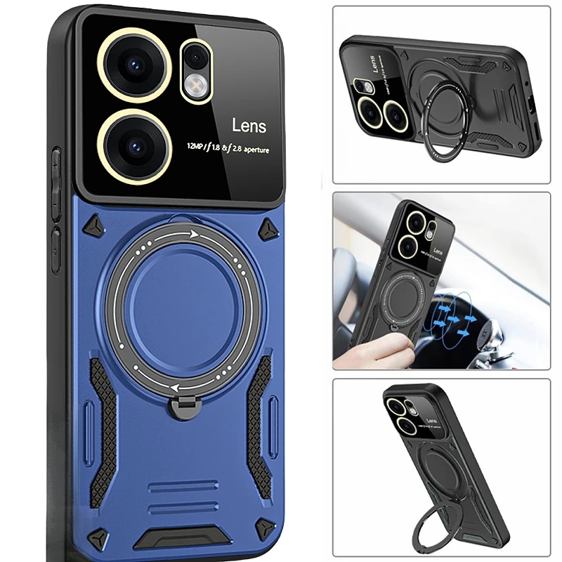 Shockproof Armor Lens Protection Case with Magnetic Wireless Charging
