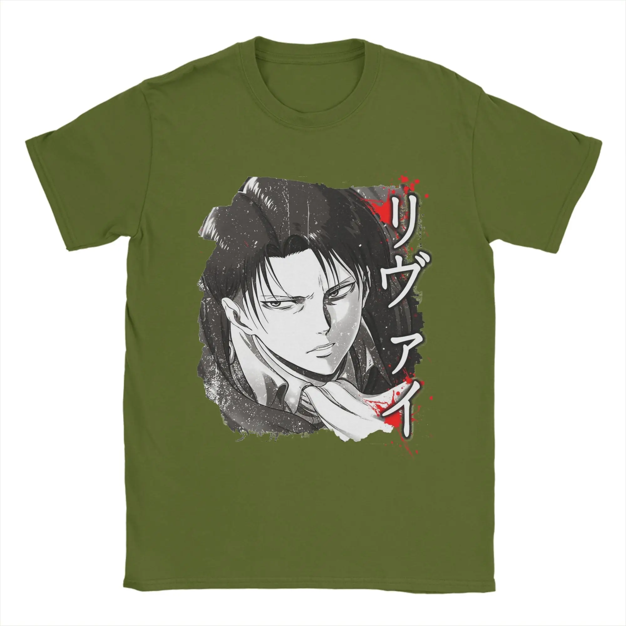 Hommes T-Shirt capitaine Levied attaques sur Titans décontracté 100% coton T-Shirt à manches courtes T-Shirt col rond vêtements 4XL 5XL 6XL
