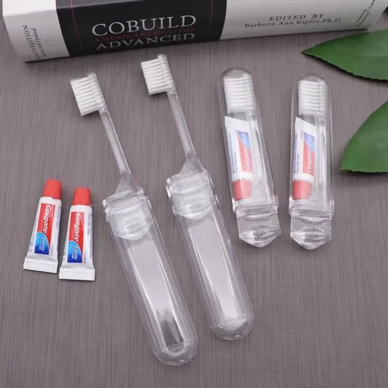 Portable Mini Travel Toothbrush Toothpaste Set