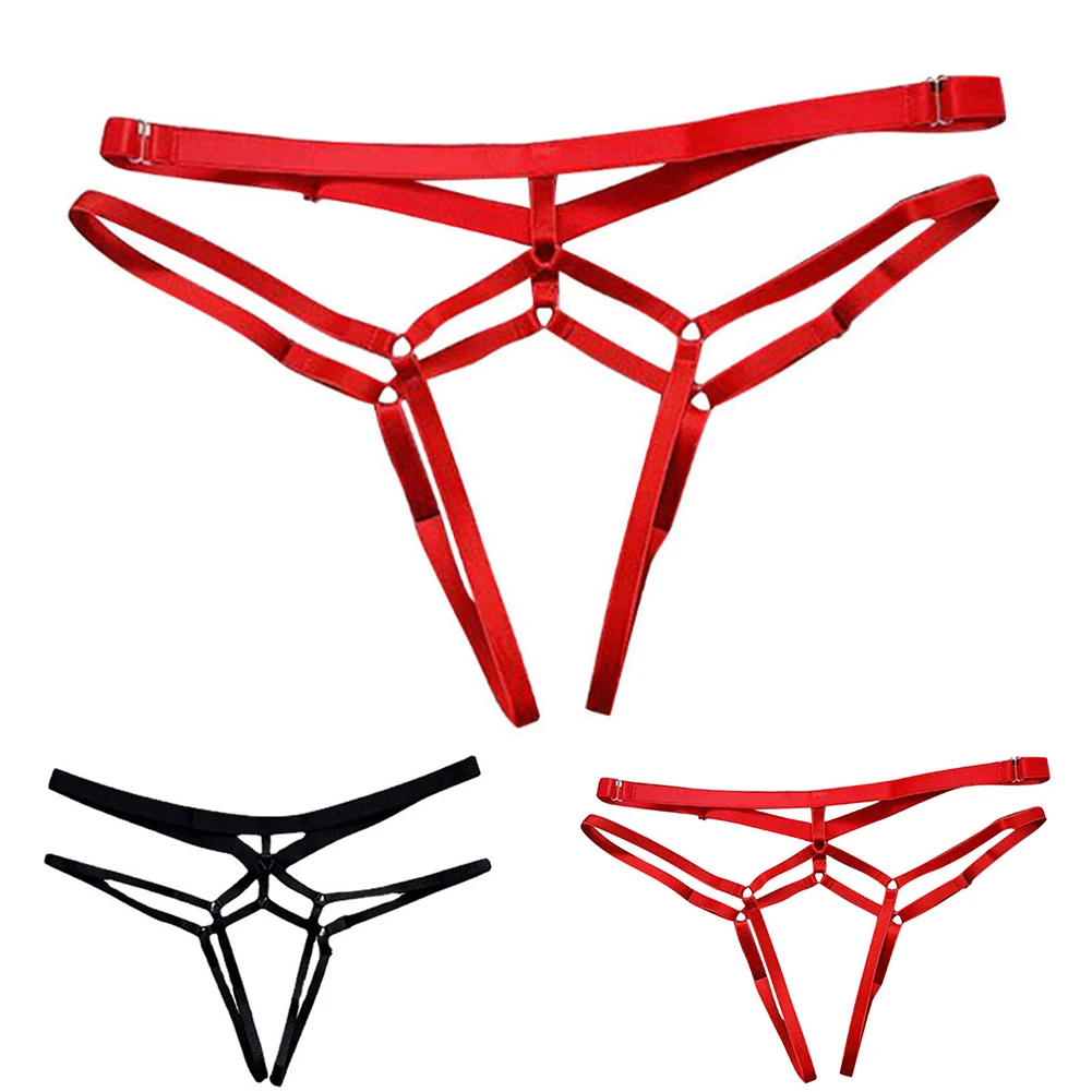 Women Panties Female Lingerie Sexy Hollow Out Thong G String Underwear Crotchless Lingerie Panties Low Waist Thin Strap Thongs