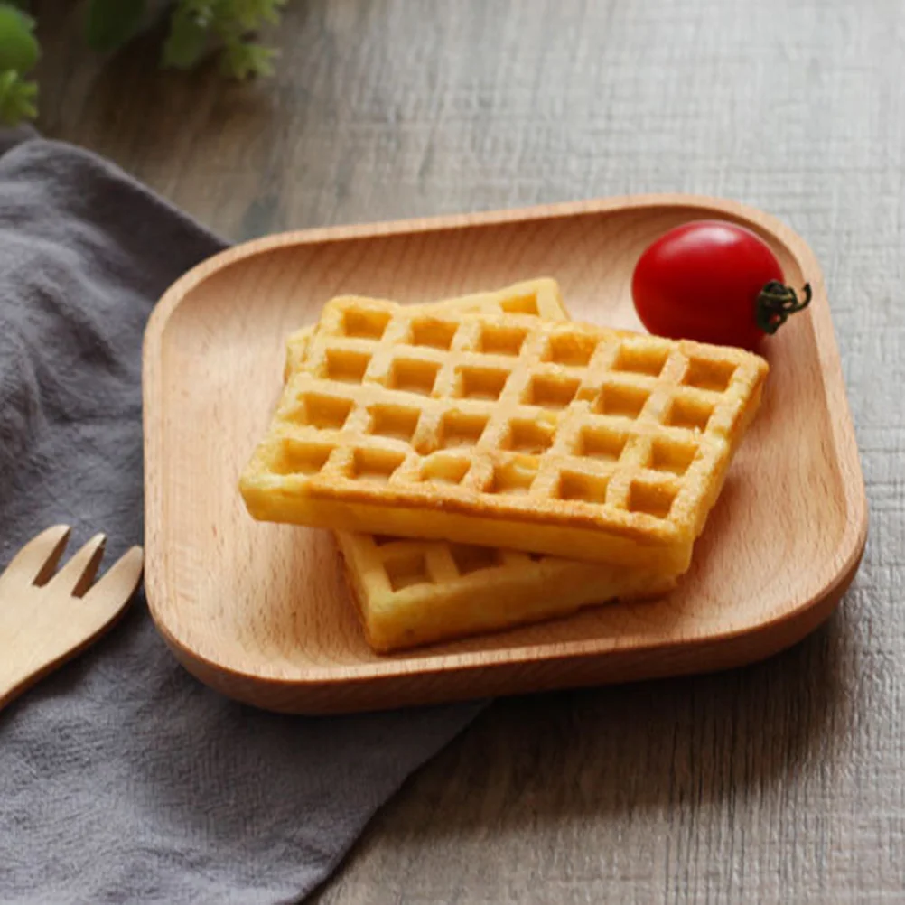 Natural Wood 12Cm Cookies Tray Round Wooden Plate Dessert Snack Tray Kitchen Baby Plate Cup Tray Bowls Plates Trays Home Decor 6