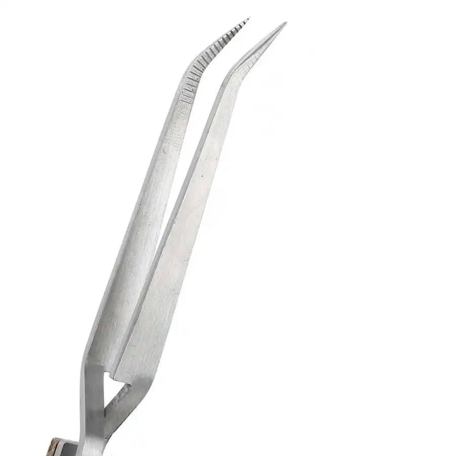 Pro Jewelry Soldering Tweezers Straight Curved/Straight Tip Selflock Welding Tweezer Locking Tweezer Jewelry Making Craft soldering tweezers tweezer tool