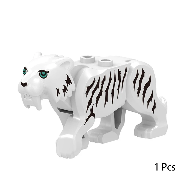 Prehistoric Animals Parts MOC Building Blocks City Pet Bricks Accessories Kits Ice Age Mammoth Saber-Toothed Tiger Toys Ornament