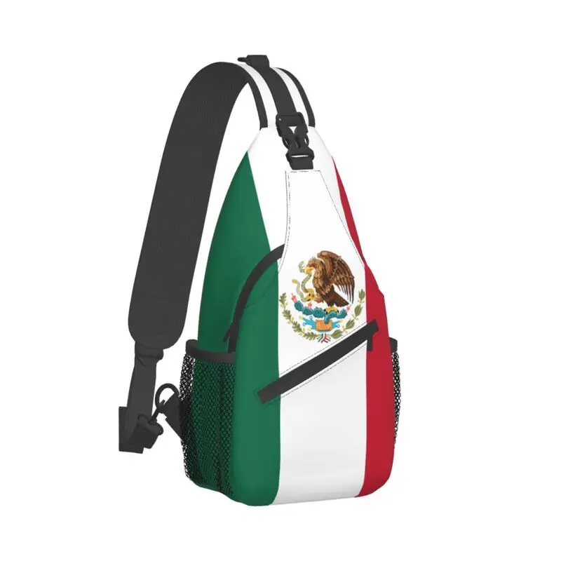 

Coat Of Arms Of Mexico Sling Chest Crossbody Bag Men Casual Mexican Flag Seal Shoulder Backpack for Traveling