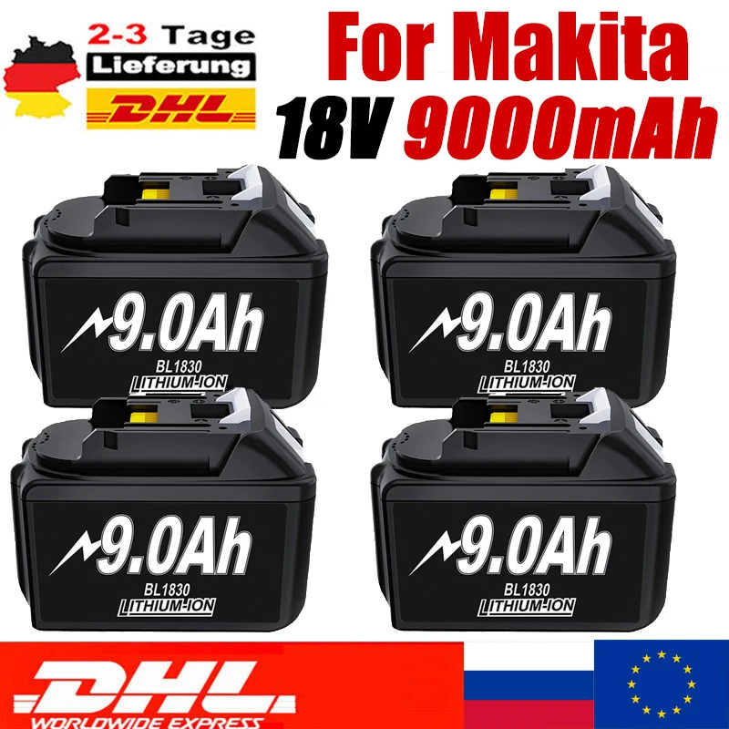 

For Makita 18V 9Ah Rechargeable Lithium Battery Pack,for Power Tool BL1860 BL1830 BL1850 LXT400 Replacement Li-ion Battery