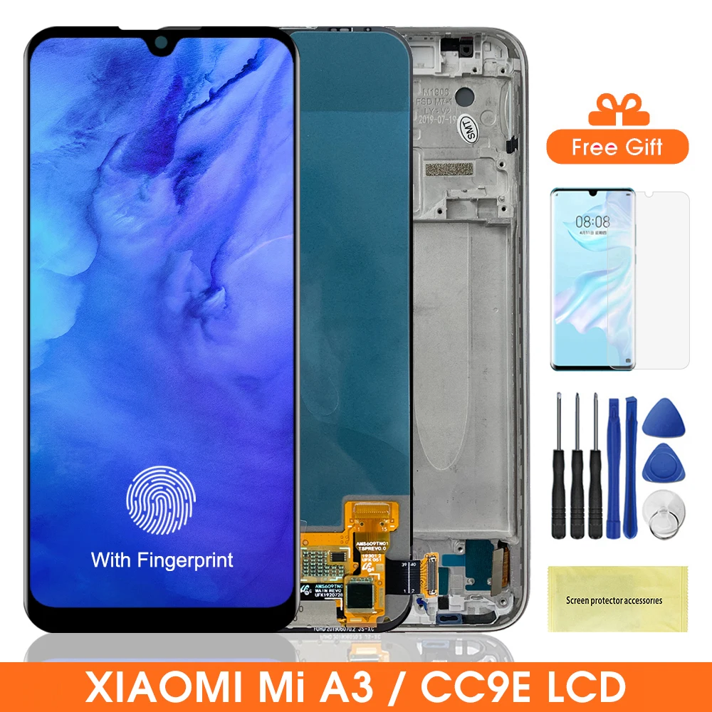 6.01'' amold / TFT For Xiaomi CC9e / Mi A3 LCD Display Touch Screen  Digitizer Assembly For Xiaomi CC9e LCD Replacement Parts