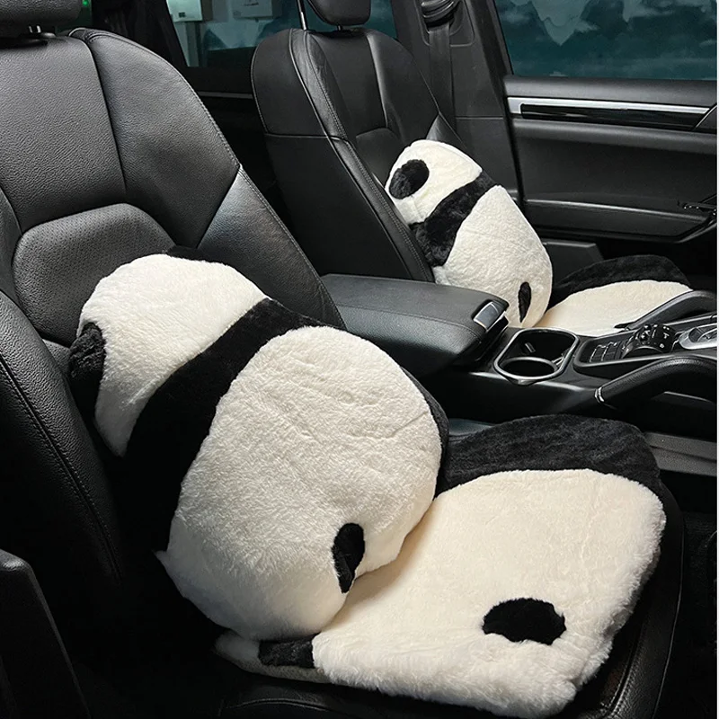 Neue Nette Cartoon Panda Universal Auto Sitz Abdeckung Klassische Winter  Weiche Plüsch Auto Sitzkissen Warme Auto Sitz Matte Auto Zubehör Von 6,32 €