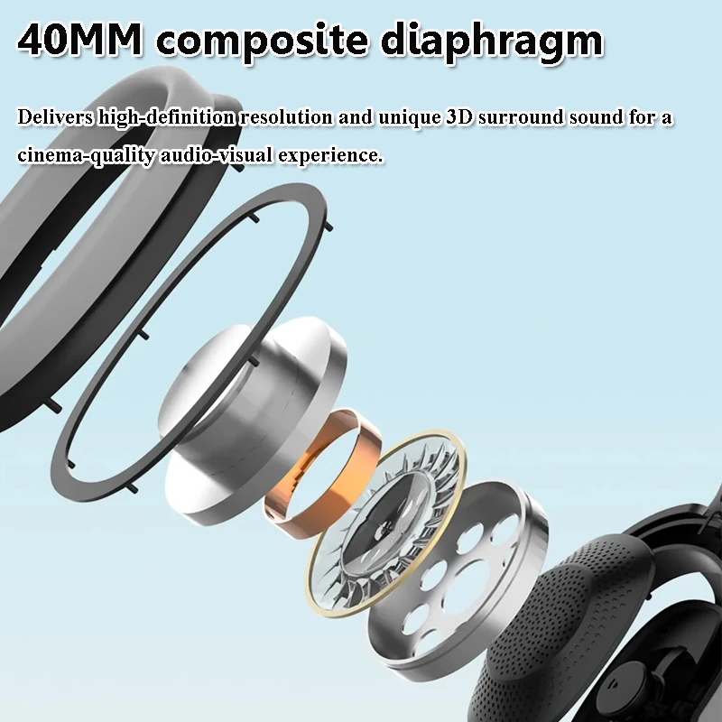 Open Wireless Bluetooth 5.4 Headphones Hollow Out Design Hi-Fi Stereo Music Headsets Low latency Gaming Headphone HD Calls