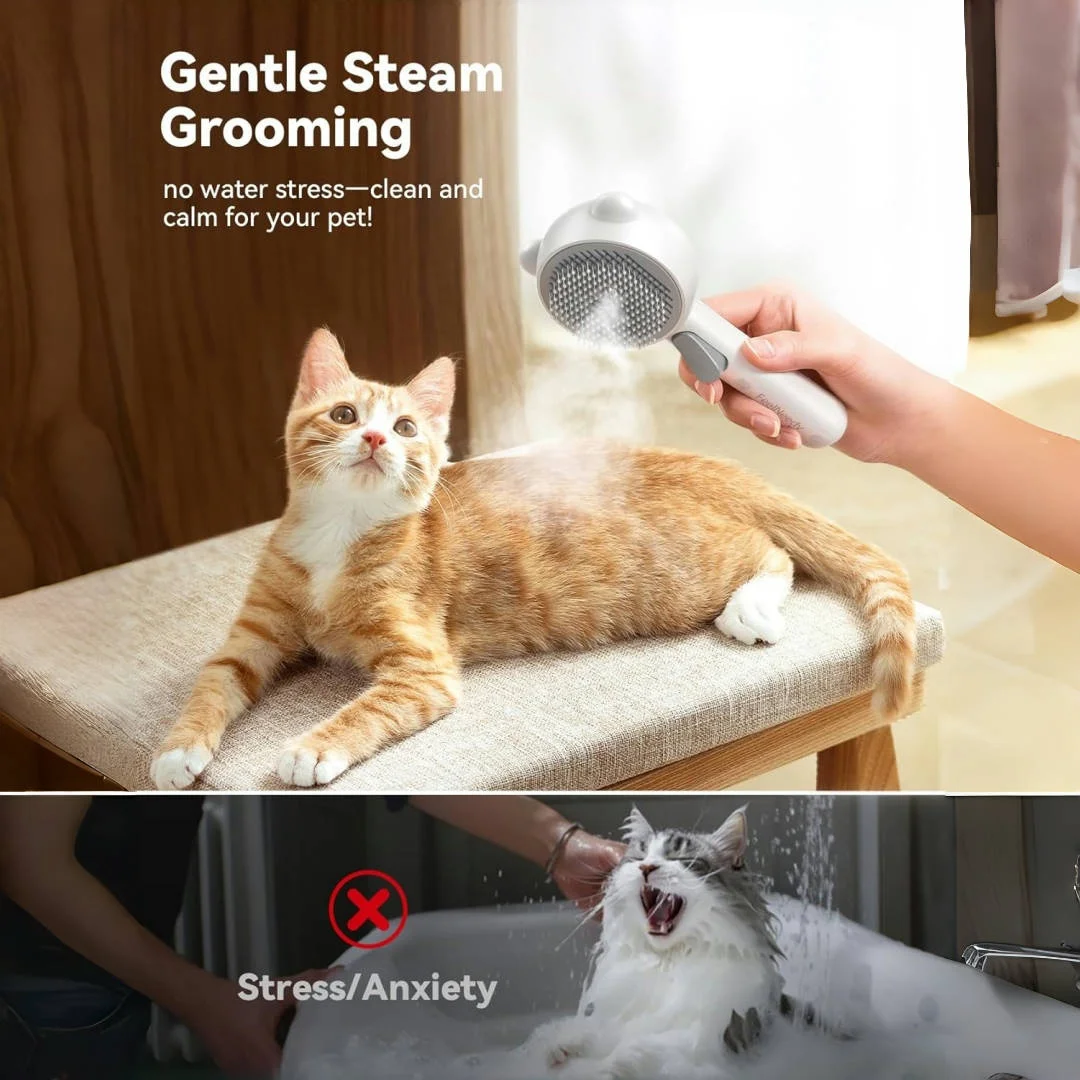 Steam Cat Brush Pro Waterproof Rechargeable 2