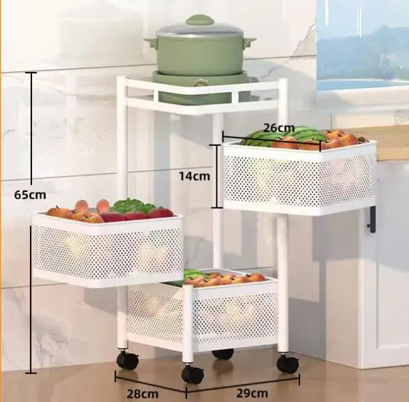 Kitchen Rotating Rack Vegetable Holders Floor to ceiling Multi layer Fruit Storage Rack AliExpress