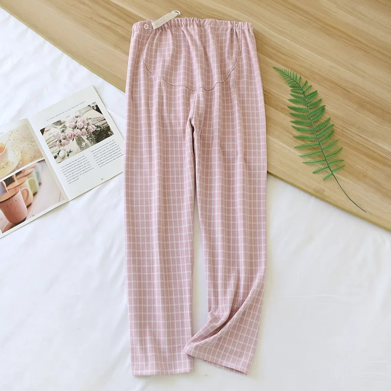 Maternity Sleep Pants Pregnancy Clothing Pregnant Pants New Adjustable Loose Straight Sleep Wear Pregnancy Home Lounge 3
