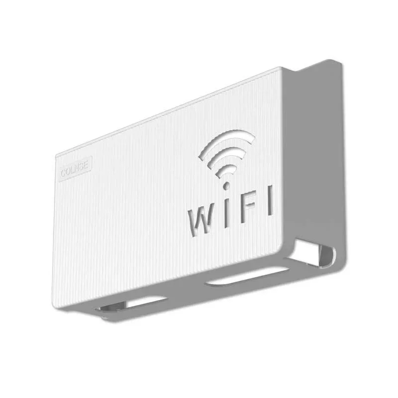 Plastikowa półka na bezprzewodowy router Wi-Fi z tworzywa ABS Półka do montażu na ścianie Stojak na routery Stojak na kabel Wspornik zasilania Organizer do salonu