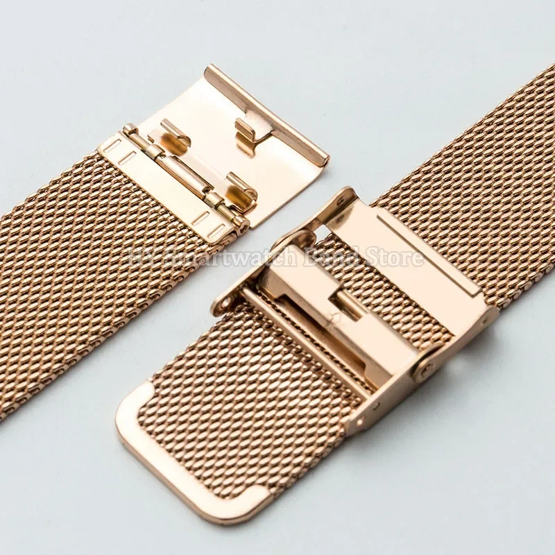 Milanese Mesh Stainless Steel Quick Release Bracelet Strap - Adjustable Widths