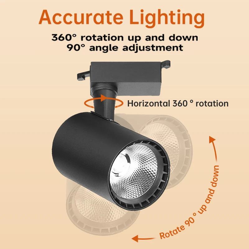 Led Track Light Full Set Spotlight Track Lamp 220v Shop Lighting Rail 30W Spot Lights For Clothing Store Decoration Luminaire 2