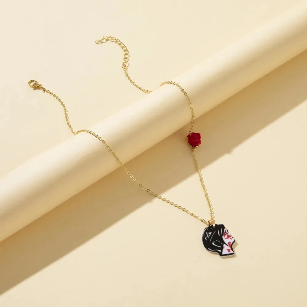Rock Band My Chemical Romance Cosplay Necklace Music Band MCR Three Cheers Rose Unisex Choker Pendant Jewelry Accessories Props 2