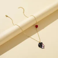 Rock Band My Chemical Romance Cosplay Necklace Music Band MCR Three Cheers Rose Unisex Choker Pendant Jewelry Accessories Props 2