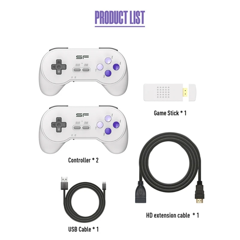 휴대용 게임 콘솔 미니 게임 콘솔 슈퍼 SNES + 게임 게임 스틱 Dropship 용 16 비트 게임 듀얼 무선 게임 패드