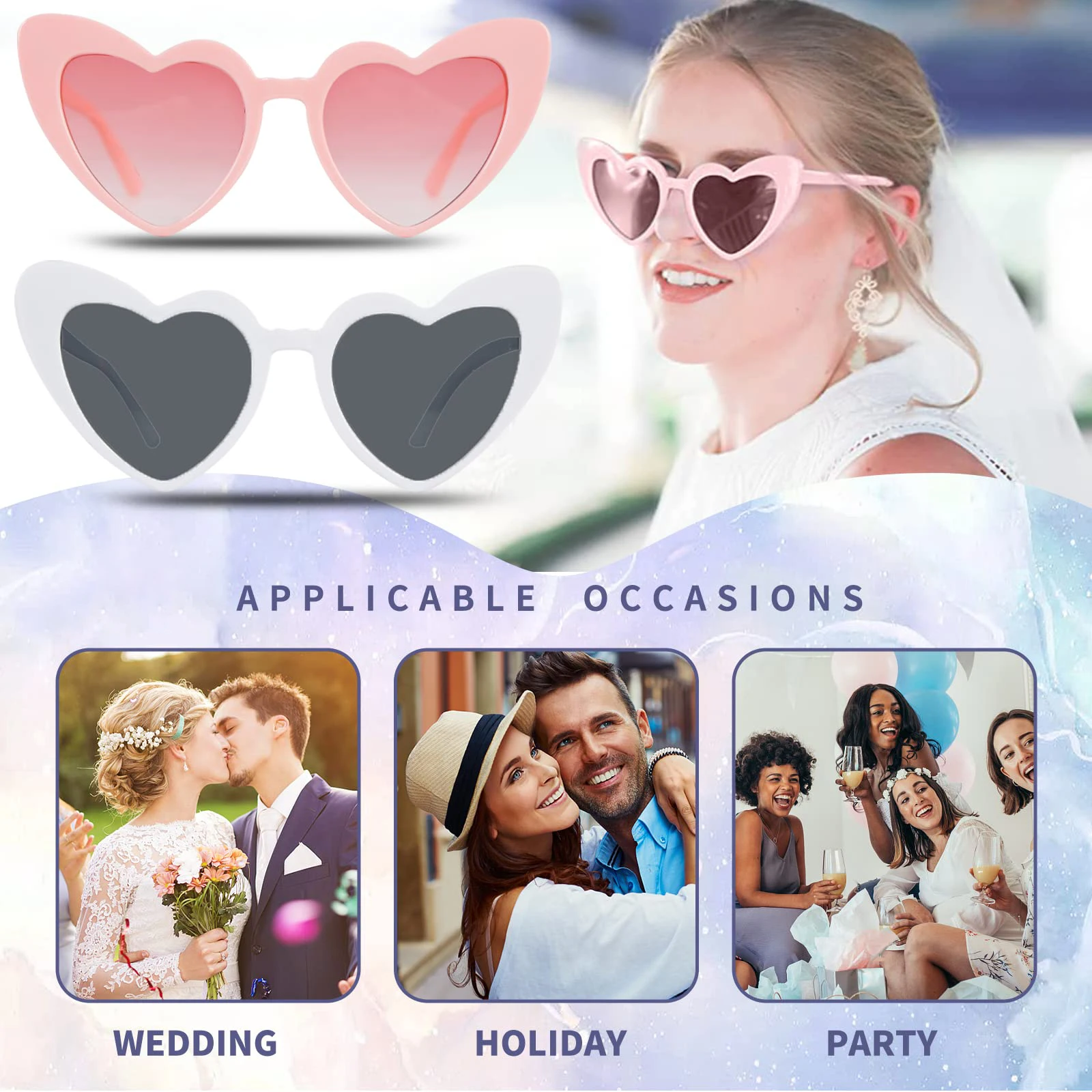 12-100 Pcs Heart Sunglasses Wedding Favors for Guests Bridal Bachelorette Party Gifts Vintage Heart Glasses Birthday Party Favor cosplay glasses party toys