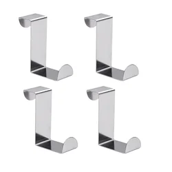 Versatile Stainless Steel Hooks and Towel Racks (4pcs)