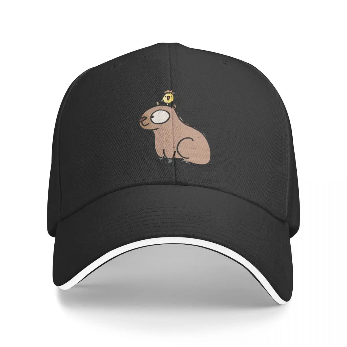 

Capybara with Bird in Cowboy Hat Baseball Cap Luxury Man Hat Christmas Hat Sun Hats For Women Men's