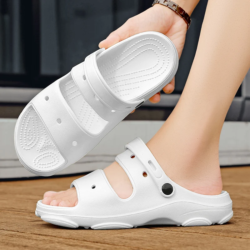 Summer men's and women's thick soles increased non-slip hole shoes