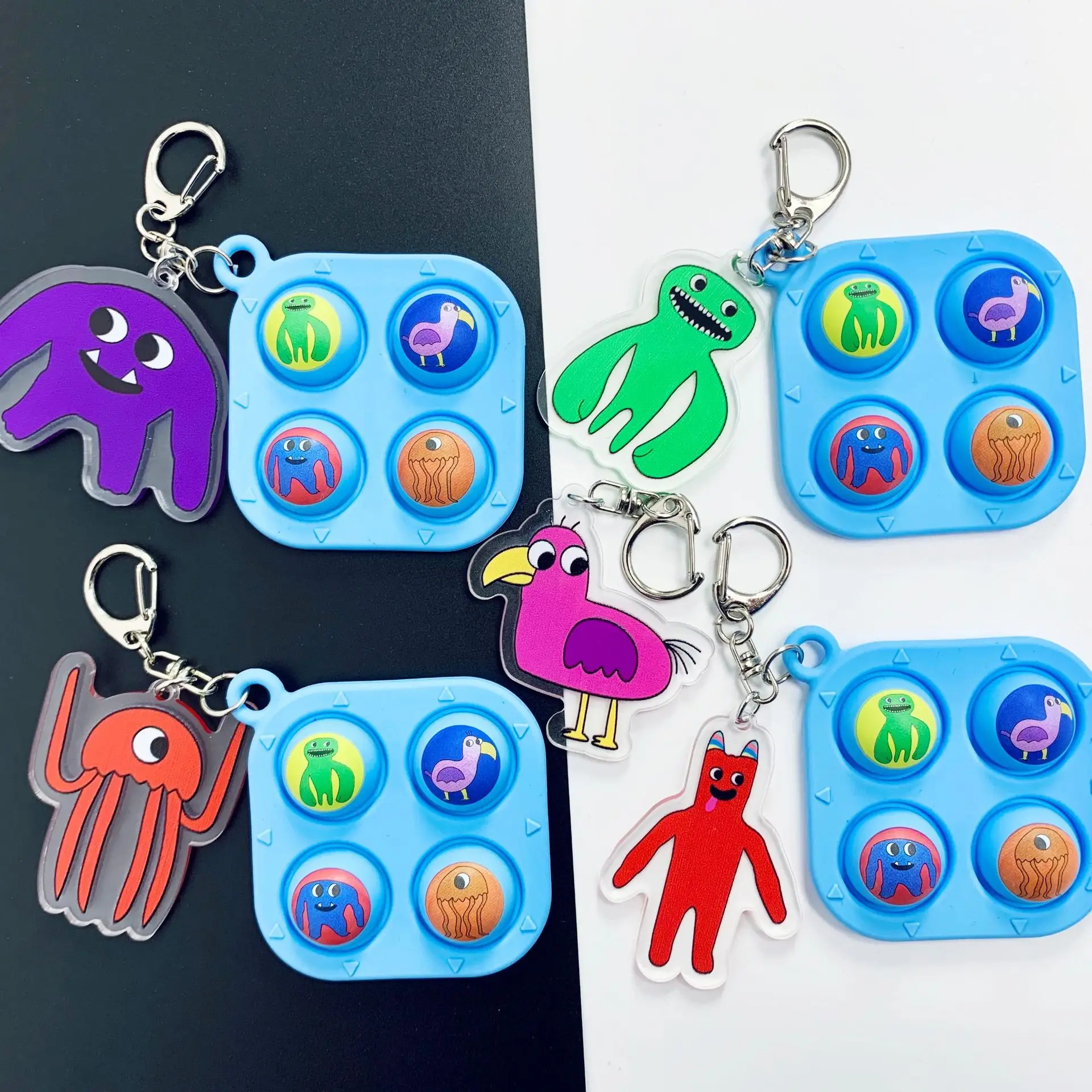 

Garten of Banban Keychain Silicone Fidget Anime Gameplay Pendant Toy