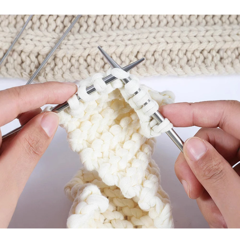24-Piece Mini Stainless Steel Knitting Needles Set - Perfect For Doll Clothes, DIY Crochet & Sewing