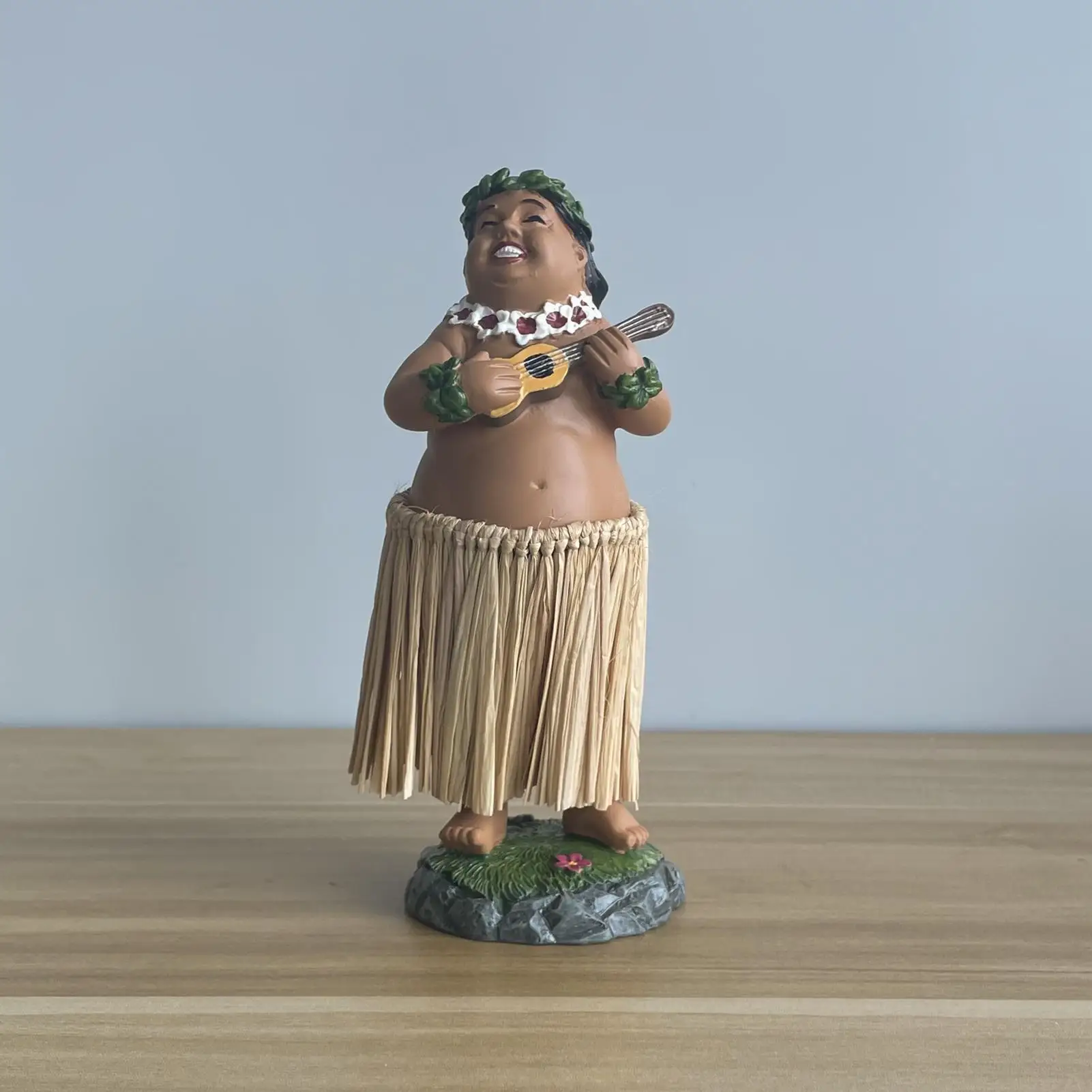 하와이안 걸 대시보드 장식품, 하와이안 뚱뚱한 여자 훌라 댄스 레진 인형 장식품, 수공예품, 자동차 대시보드 장식