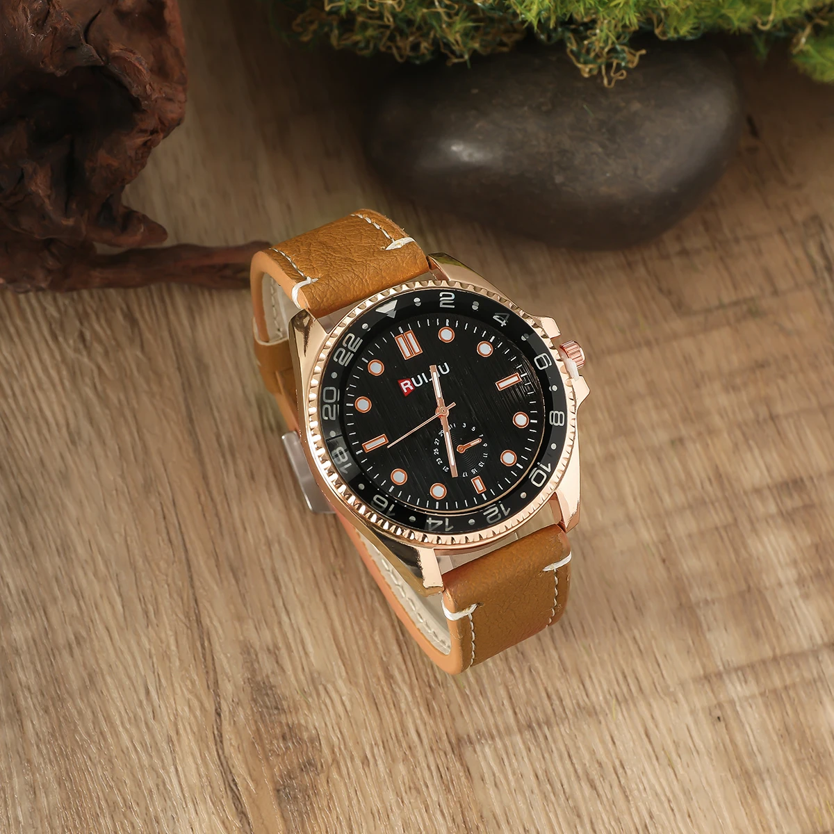 أزياء بسيطة جولة الطلب حزام مقياس الكوارتز الرجال...