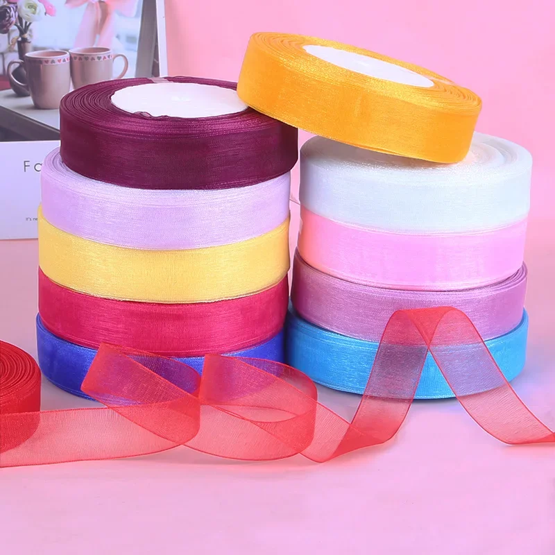 Organza Chiffon Ribbon for Decoration and Crafting - 50 Yards