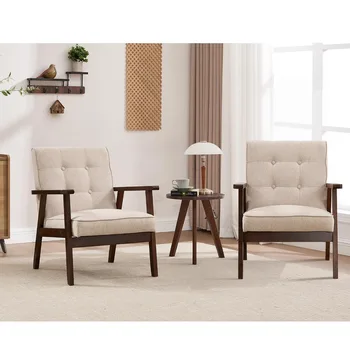 Mid-Century Modern Accent Chairs – Set of 2 1