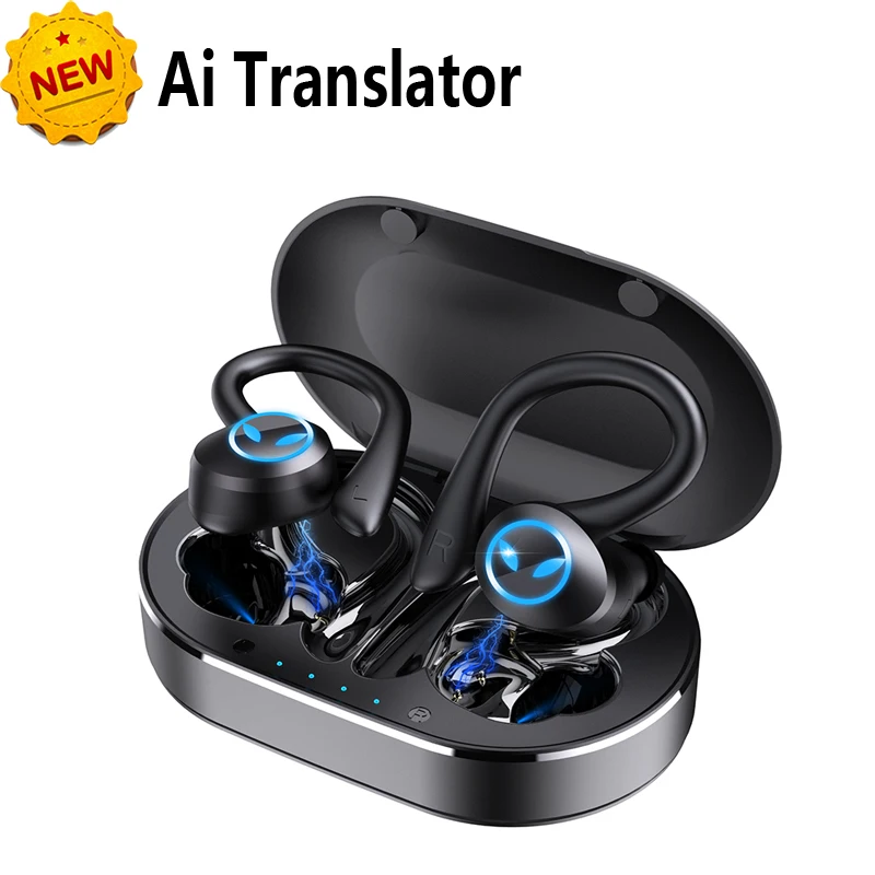 WIFI Bluetooth translation headset HD sound quality long battery life sport business trip study abroad voice translation headset