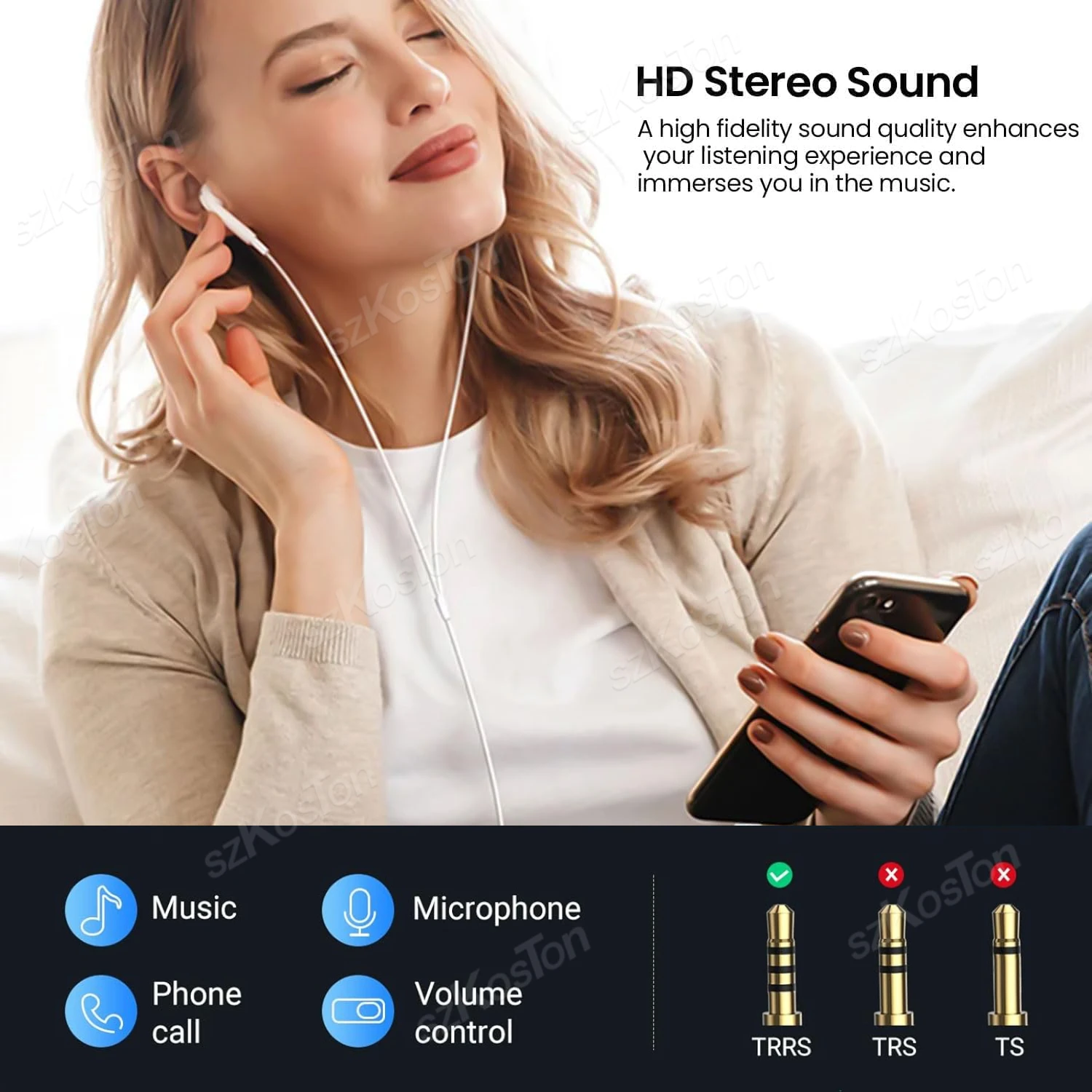 HiFi DAC Headphone Amplifier Adapter - Type C to 3.5mm Audio Interface Decoder