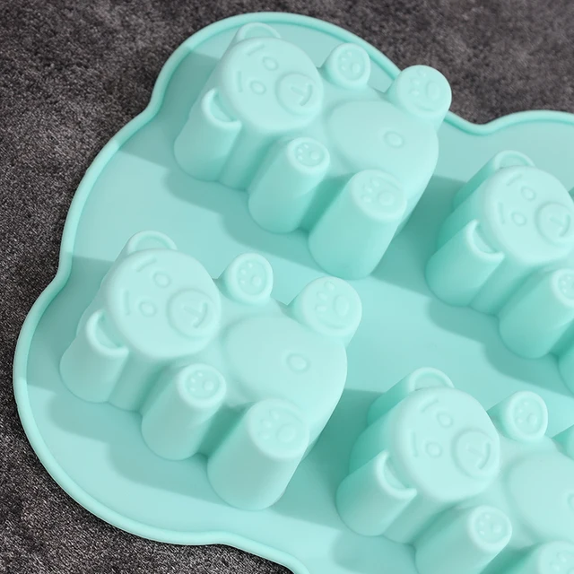 3D Lovely Bear Cake Mold Animal Cookie Silicone Mould For Chocolate Candy Kitchen Fondant Supplies Cupcake Topper Decorating 5